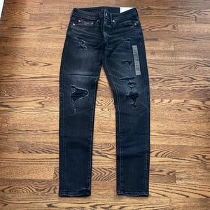 American Eagle Airflex Skinny Jeans-black.  Brand news with Tags 29/32
